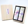 Hanakurabe Two-Scent Incense Set, Red Plum and Cherry Blossom Scents, Premium Paulownia Wood Box, Low-Smoke Incense, Incense Set, Gift Wrapping, and
