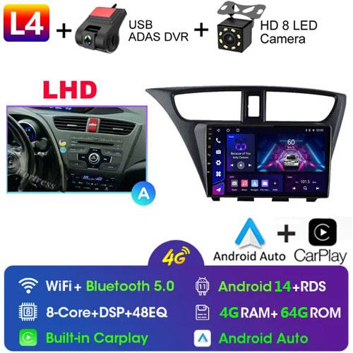 Fortress For Honda CIVIC Hatchback 2012 - 2017 Car Radio Android Multimedia Video Player Navigation GPS Stereo HU No 2 Din 2din