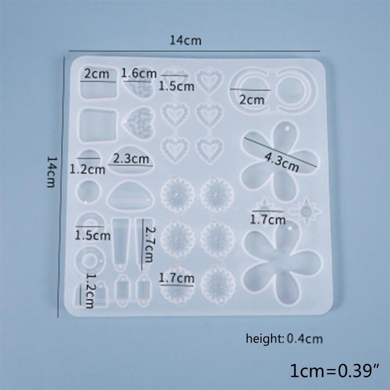 Crystal Epoxy Resin Mold DIY Crafts Jewelry Pendant Mold Handmade Multi-style Earrings Eardrop Danglers Silicone Mould