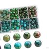 200 Pcs Glass Beads Kit 8mm Round Handmade W / Holes for Beading Home Decoration