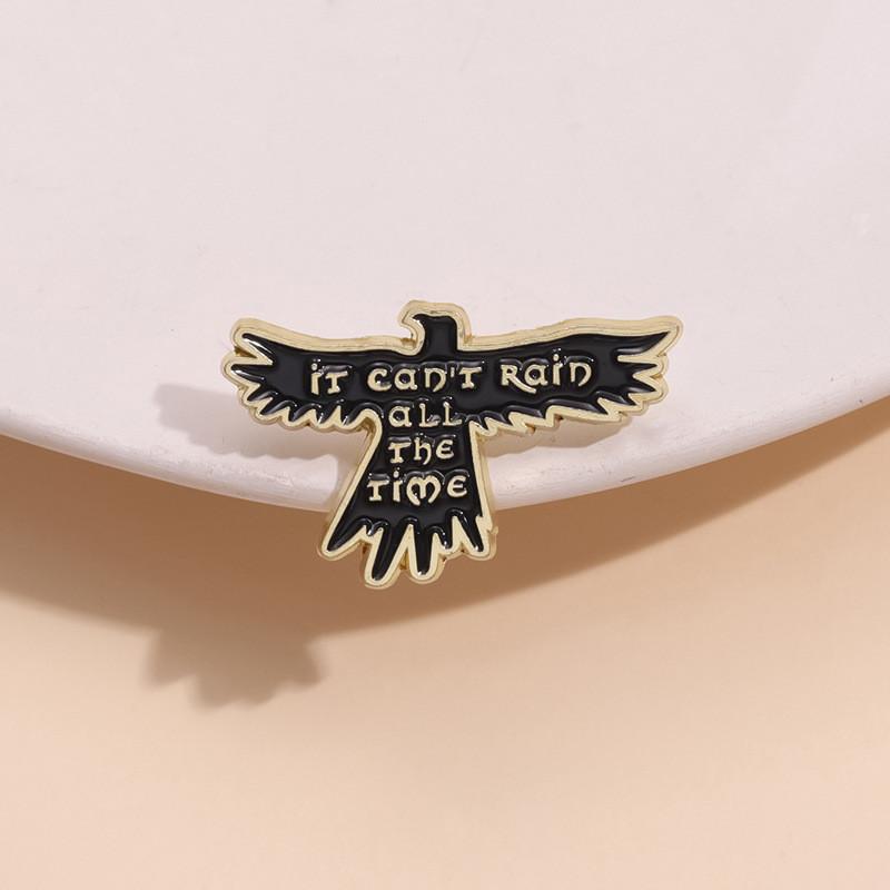 Eye-catching Colorful Eagle Bird Shaped Pin Charming Alloy Brooch For Men And Women