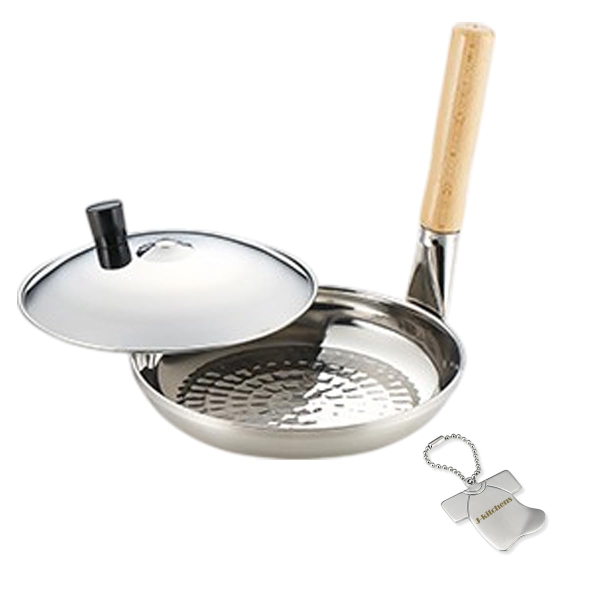 

Oyakodon Stainless with Made in Includes Original Tag J-kitchens Pot, 17cm, Triple-Layered Steel, Lid, Rust-Resistant, Non-Stick, Gas/Induction