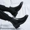 Herbst Winter Spitzschuh Herrenstiefel Rotbesohlter High Top Lederschuh Englischer Casual Chelsea Boot Mode Bequeme Herrenschuhe