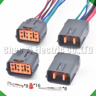 8 Pin Auto Waterproof Plug Wiring Connector 6195-0054 6195-0051 For 4M50 Engine Harness Solenoid Balve Sensor Motor Plug