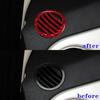 2x Red Carbon Fiber Car Inner Defogger Air Vent Sticker For Fiat 500 12 13 14 15
