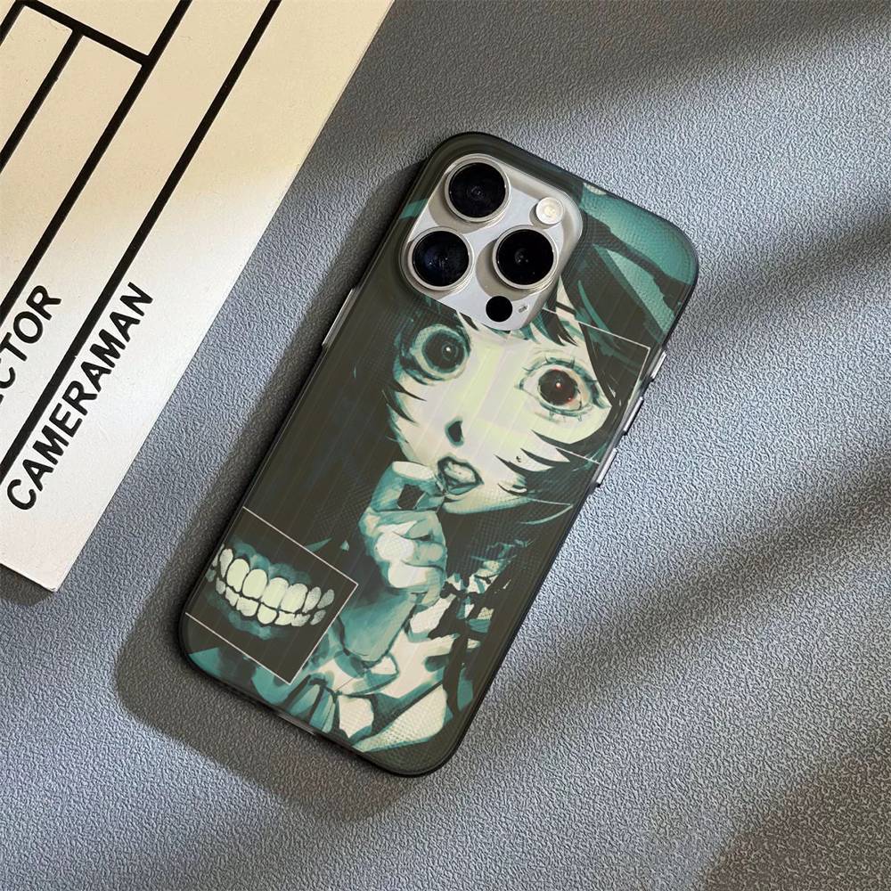 Popular Game Anime M-Mouthwashing For IPhone 17 16 15 Plus Pro Max 12 14 Plus 11 13 Wave Corrugated Stripe Funda Phone Cover