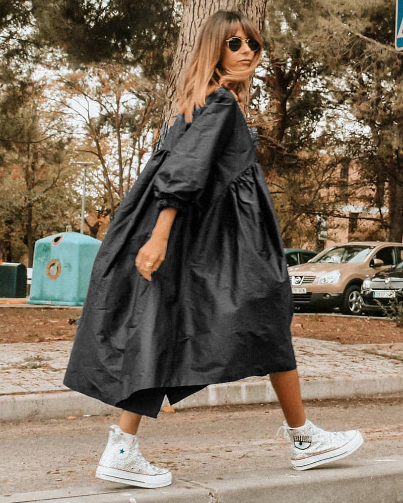 

2025 Лето Женское Круглый вырез Рукав три четверти Серый Леопардовый Принт Свободное Пляжное Платье XXXL