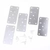 New Cabinet Hinge Repair Plate Kit For Home Kitchen Cabinets And Furniture With Holes, Stainless Steel Door Hinge Mounting Plate