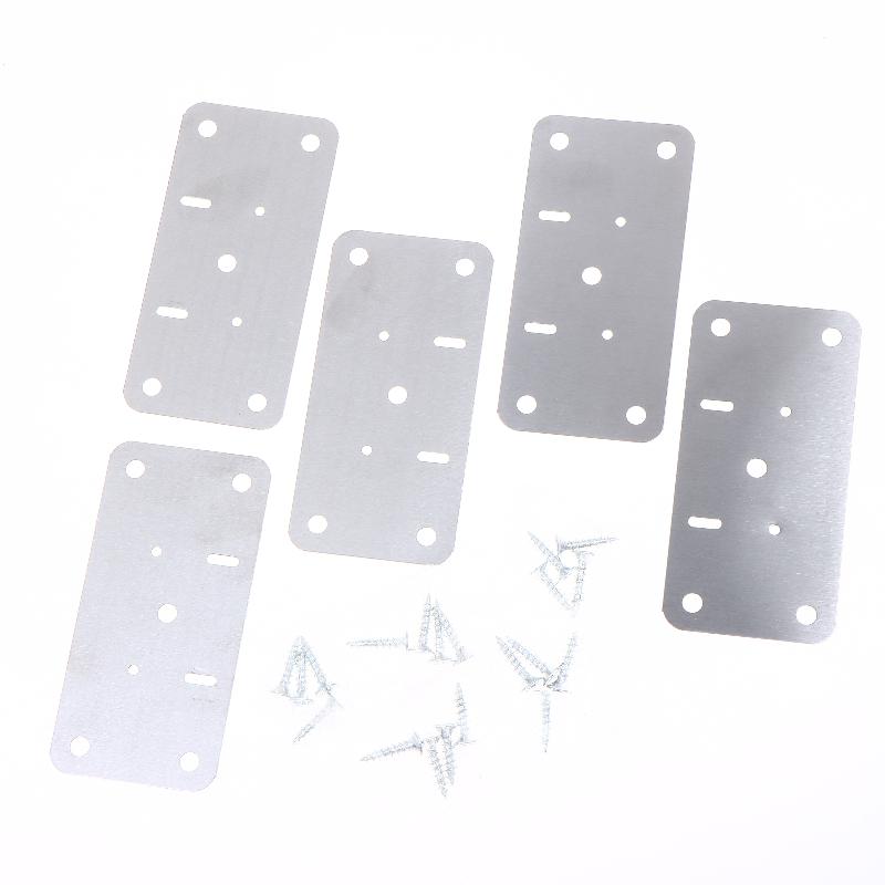 New Cabinet Hinge Repair Plate Kit For Home Kitchen Cabinets And Furniture With Holes, Stainless Steel Door Hinge Mounting Plate