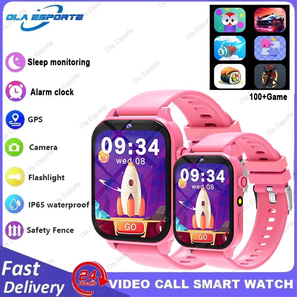 Children Games Smart Watch  New Sleep Monitoring LED Flashlight Alarm Camera Step count Watch Smartwatch For Birthday gift