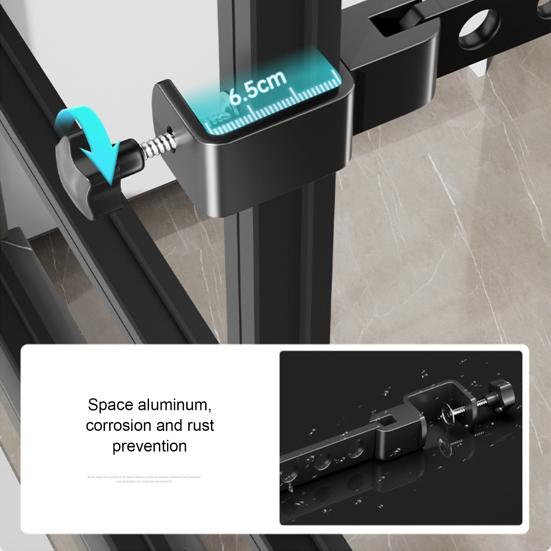 Foldable Clothes Hanger Rack with Adjustable Clamp Window Mount Rotatable Heavy Duty