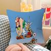 Cartoon AAsterix And OObelix Maple Design Cushion Cover Happy Autumn Harvest decor Holiday Decorati Pillow Cover