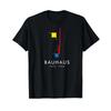 Bauhaus Logo from Years Design School T Shirt Vintage Washed Streetwear Soft Top For Everyday Wear Fashion Stretched