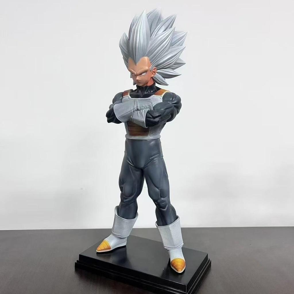 33cm Studio Dragon Ball Super Saiyan Vegeta Statue Color Versions Anime Collectible Model Display Base VF 3 2 with Round Sensory Compression Bouncy