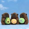 Plush Charming Capybara Toy Fruit Character Keyring Perfect For Kids And Collectors