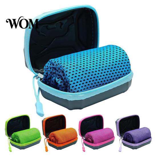 Sweat Absorbing Fitness Towel 1/5Pcs Cooling with Carrying Case, Quick Dry Absorbent Ice for Running Neck & Face, Breathable Chilly Sports, Gym, Yoga,