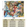 Luffy Anime Blanket  Flannel Throw Blanket Bedding Couch Portable Ultra-Soft Warm Bedspreads,