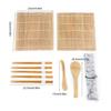9-teiliges Sushi-Set aus Bambus, inklusive 2 Rollmatten, 5 Essstäbchen, 1 Paddel und 1 Sushi-Klinge