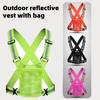 Adjustable Reflective Safety Vest High Visibility Safety Jacket with Strap for Night Work Running Bicycle