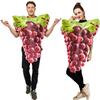 Funny Couple Grape Jumpsuit Halloween Spoof Fruit Show Costume Stage Play Party Costume