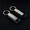 Custom LOGO Name Metal Leather Keychain Car Moto Keyring Motorcycle Pendant Key Chain Ring Gift