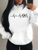 Football ECG Personalized Design Women's Hoodie Harajuku Streetwear Warm Sweatshirt Autumn Women's Hoodie Graphic Retro Y2K