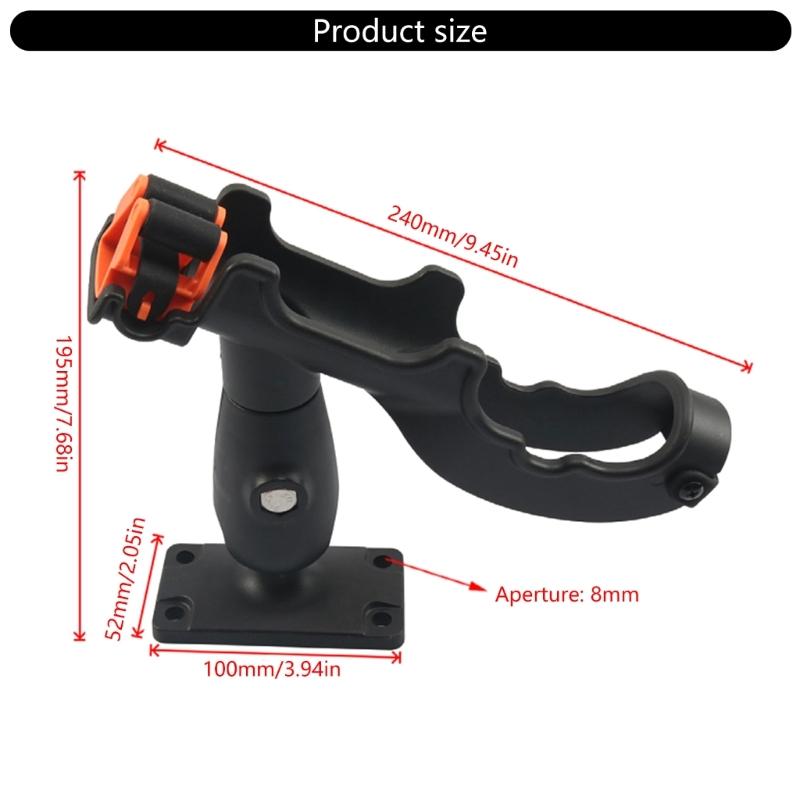 Universeller Angelrutenhalter mit 360°-Drehung, einstellbaren Winkeln, Yachten, Angelruten-Feststellhalter, Montagehalterung