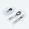 3Pcs/Set Portable Folding Fork Spoon With Box 304 Stainless Steel Cutlery Set Mini Cute Tableware Set Suitable for Kids Students