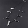 Chic Necklace for Black-Panther Cosplay Pendant Necklace Halloween Party Long Tooth Pendant Necklace Men Jewelry Gift
