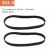 2pcs 35.2cm / 35.2cm Belt Sander Rubber Drive Belt For 9403 Sander Drive Belt 352-9/354-9 Replacement Power Tool Parts