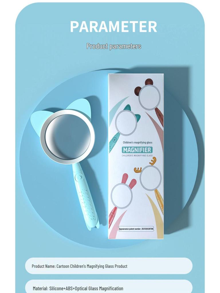 Kinder Cartoon Lupe: High-Definition, Sturzsicher, Handheld-Wissenschaftsspielzeug