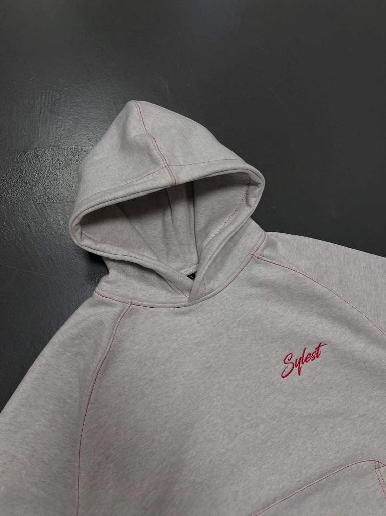 Unisex Y2K Harajuku Street Style Light Gray Hoodie for All Seasons