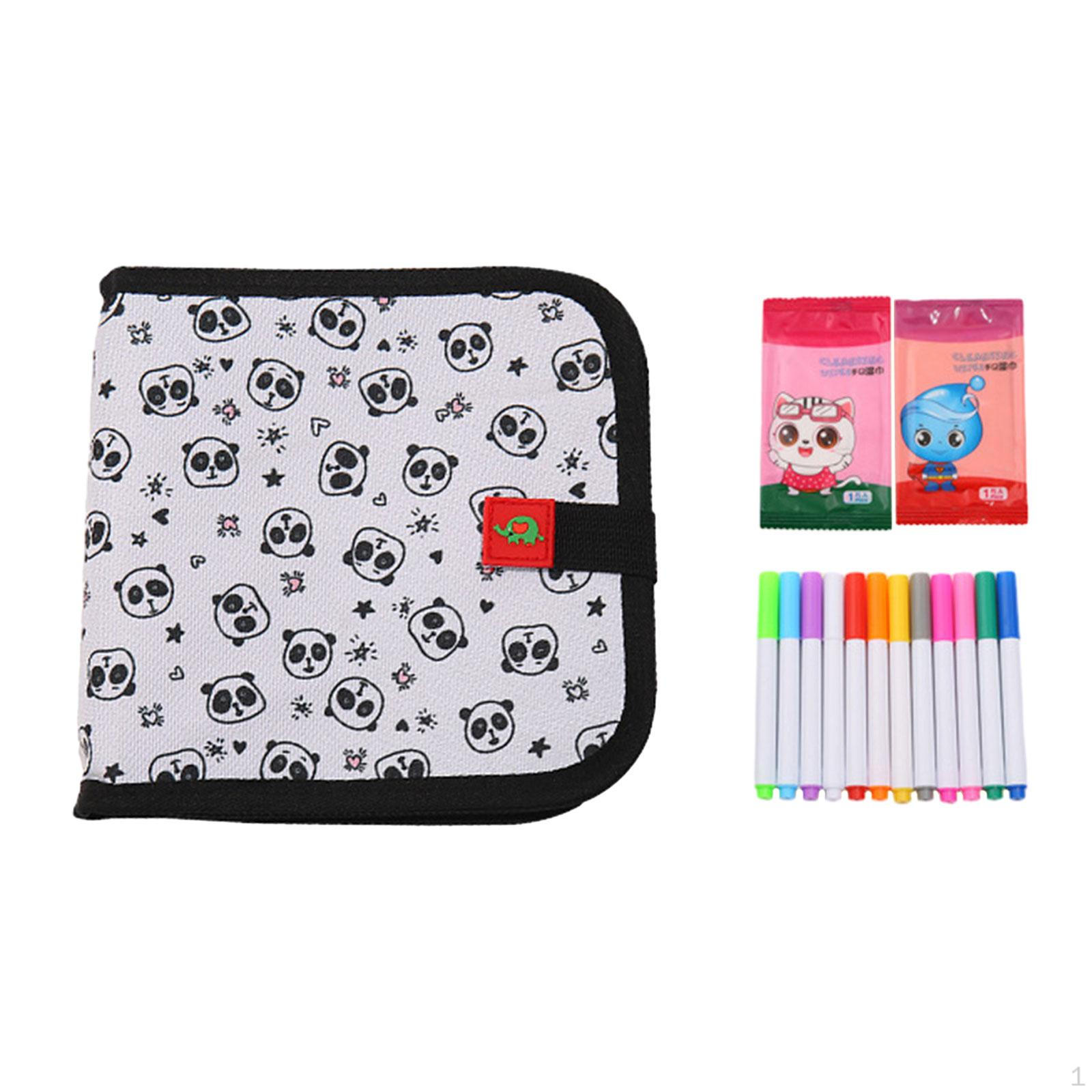 

Erasable Doodle Book Set Double Sided Kids Drawing Writing Boards for Boys Girls 7 Pages Car, Panda