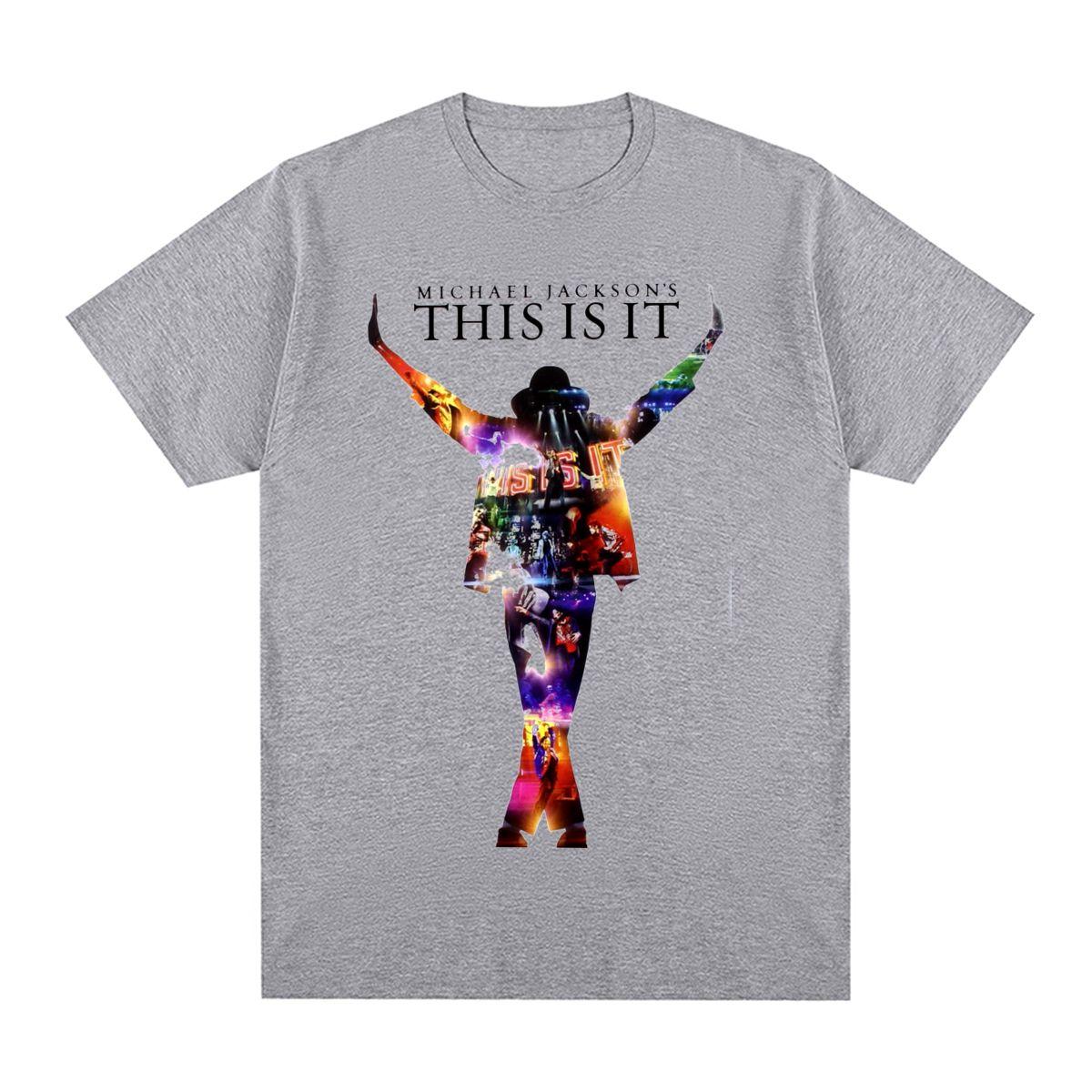 

Michael Jackson This Is It Vintage T-shirt Unisex Singer Cotton Men T shirt New Tee Tshirt Womens Tops S
