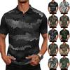 Heren Poloshirt met Korte Mouwen en Camouflageprint Klassieke Pasvorm Zachte Stof Comfortabel Kraagontwerp