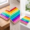 50 Pieces Acrylic Blocks with Tray Glossy Light-Play for Children