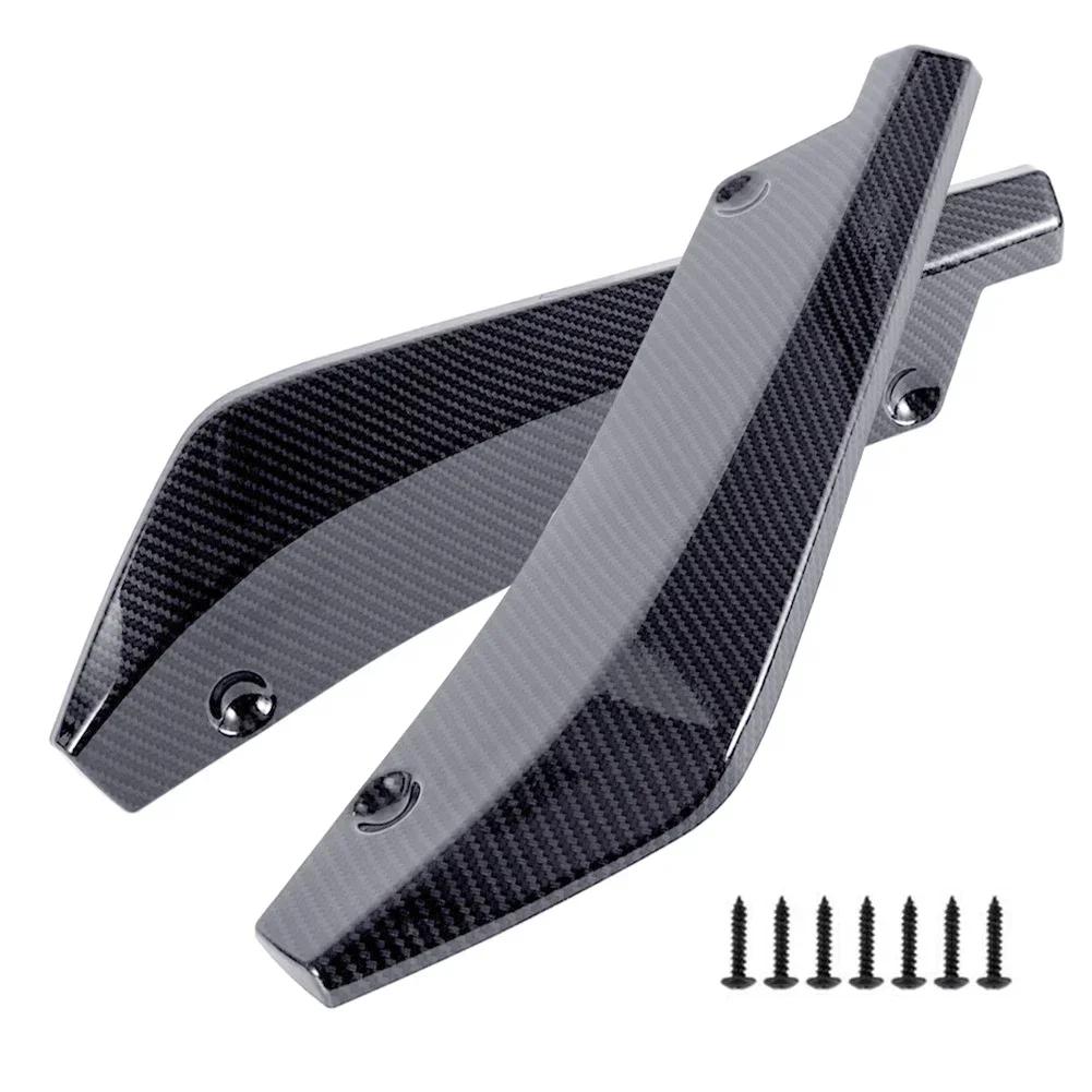 Car Front Rear Bumper Strip Lip Spoiler Diffuser Splitter Scratch Protector Carbon Fiber Winglets Side Skirt Extension Universal