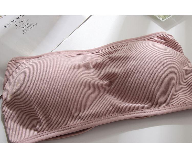 Women's Strapless Bandeau Bra with Criss-Cross Back - Anti-Exposure, Breathable, and Thin with One-Piece Chest Pad