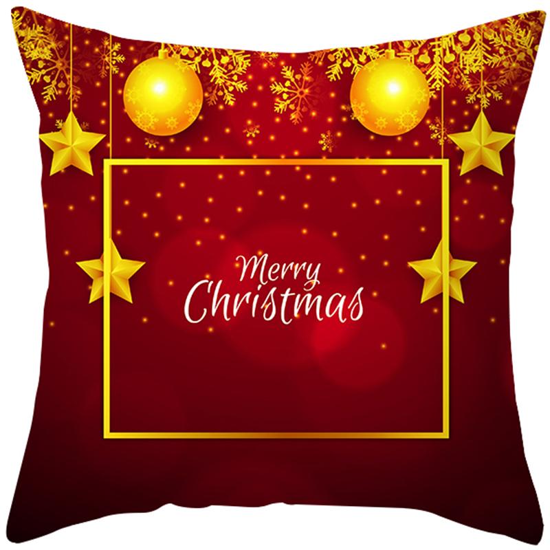 Față de pernă de Crăciun Sofă Dormitor Cameră Anul Nou Decor Acasă Vesel Sărbătoare Cadou 45x45 cm