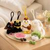 Cute Cat Stuffed Kitten Doll Soft Stuffed Cat Ornament Kitten Toy Plush Keychain  Bag Charm