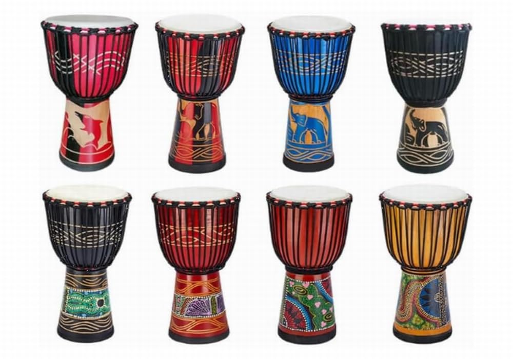 

Anfang Djembe Musical Instrument, Folk Drum, Percussion, Random Color (40cm)