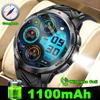 New 1100mAh Super Capacity Battery Men Smart Watch 1.7" HD Bluetooth Call Compass LED Flashlight 3ATM Sports Smartwatch Man