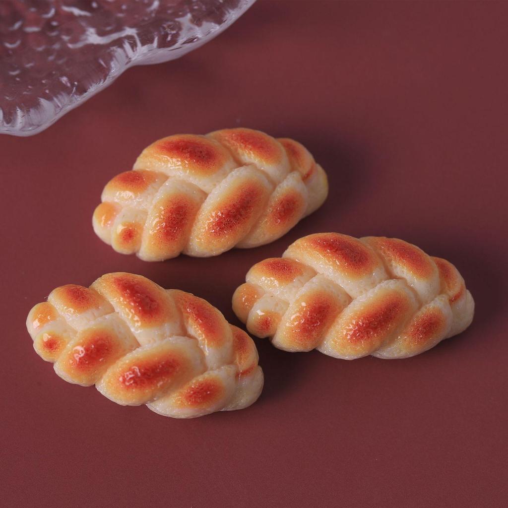 Childlike DIY Cream Bread Cake Keychain Pendant - Resin Craft Accessories