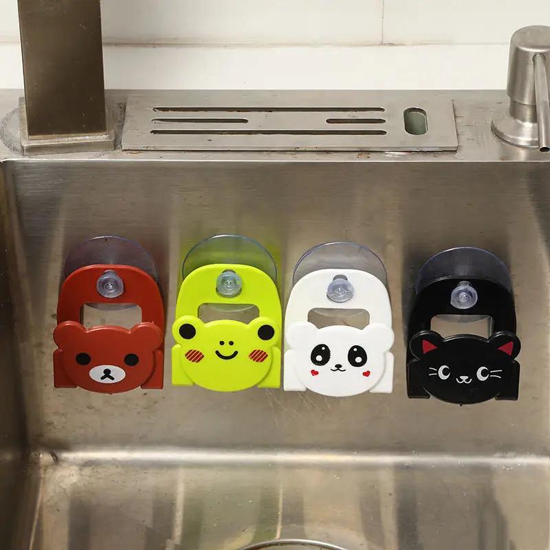 Kitchen Accessories Cartoon Sponge Rag Storage Rack Home Decoration for Kitchen Supplies Kitchen Gadgets 1pcs