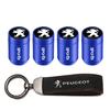 Car Tire Wheel Valve Caps Cover Suede Car Key Chain Ring Keychain For Peugeot 206 307 308 3008 207 208 407 408 508 2008 5008 301 UGE2