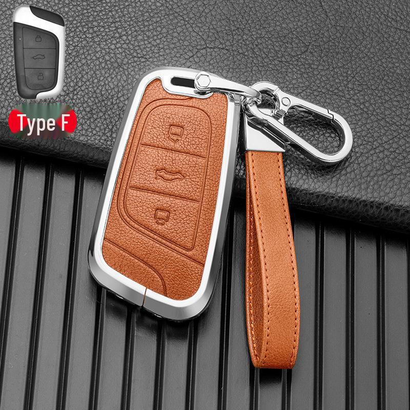 Metal Key Cover Shell for Chery Little Ant 22 Models - Black, Brown, Blue, Multicolor