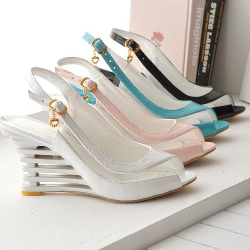 Fashion New Women Heel Sandals Open Toe Buckle Sexy High Wedge Shoes Women's Summer Shoes Women Shoes Footwear