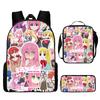 Rollenspiel Animation Zubehör Rucksack Schultasche Umhängetasche Federmäppchen Dreiteiliges Set
