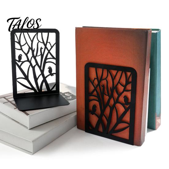 Tree Of Life Bookend 1 Pair of Decorative Bookends for Shelves, Heavy Duty Bookshelf L-shaped Organizer, Hollow Book Holder Stoppers Desk, Office