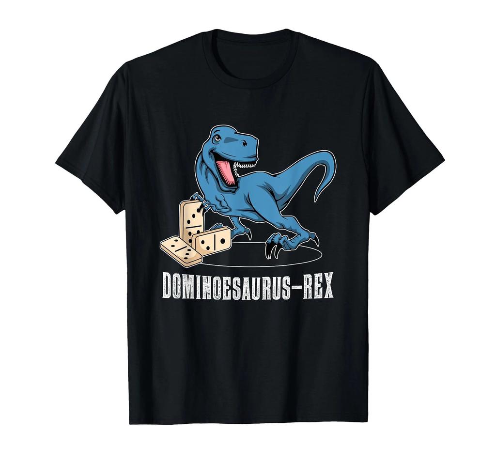 Domino Player Domino Game Dinosaur T-Rex Tyrannosaurus Rex T-Shirt_